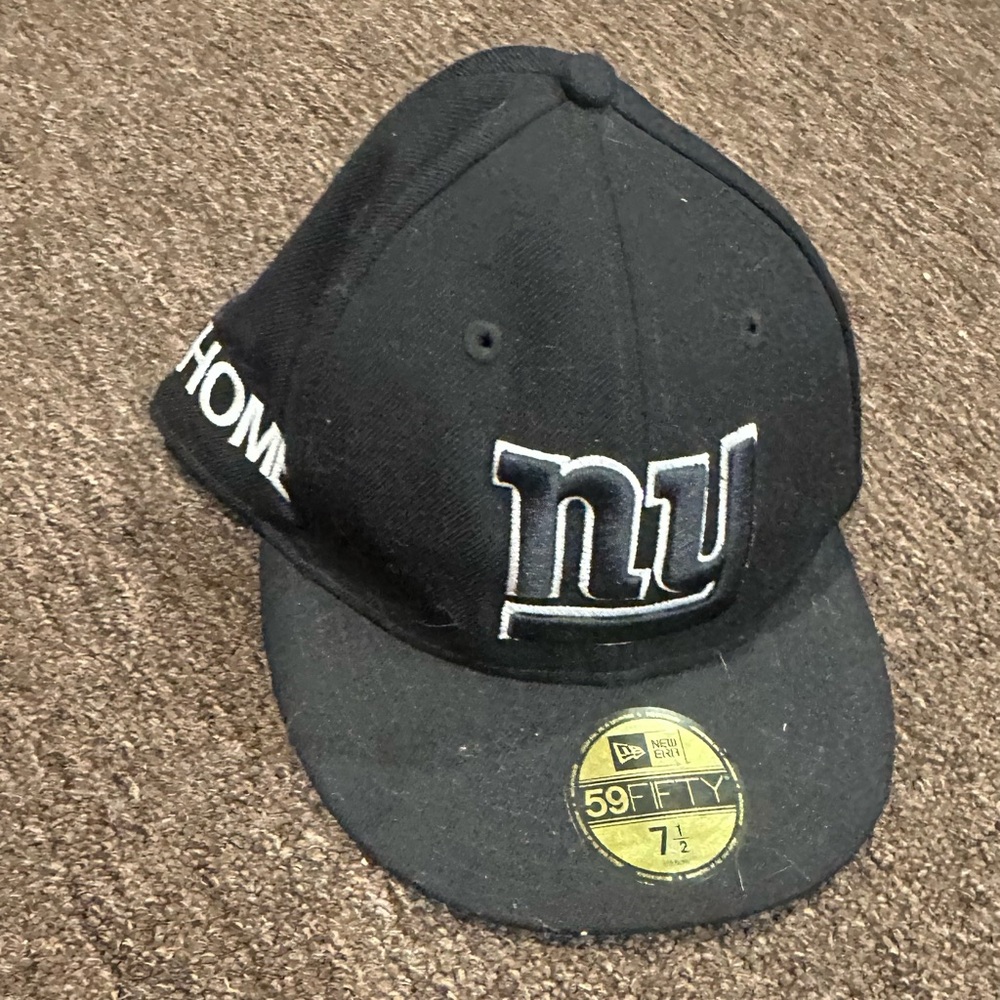 New Era Black 59FIFTY Fitted Hat cap 71/2 NY Home NWT!